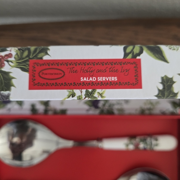NEW Portmeirion The Holly and the Ivy holiday Salad Server set. - Picture 7 of 8